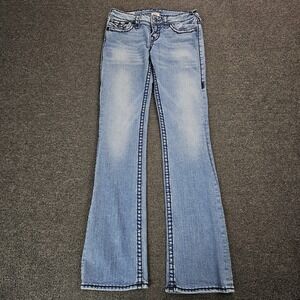True Religion Jeans Womens 27x32 Becky Super T Low Rise Boot Cut Flap Pocket Y2k